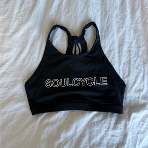 LULULEMON Soulcycle block letter high neck bra